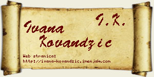 Ivana Kovandžić vizit kartica